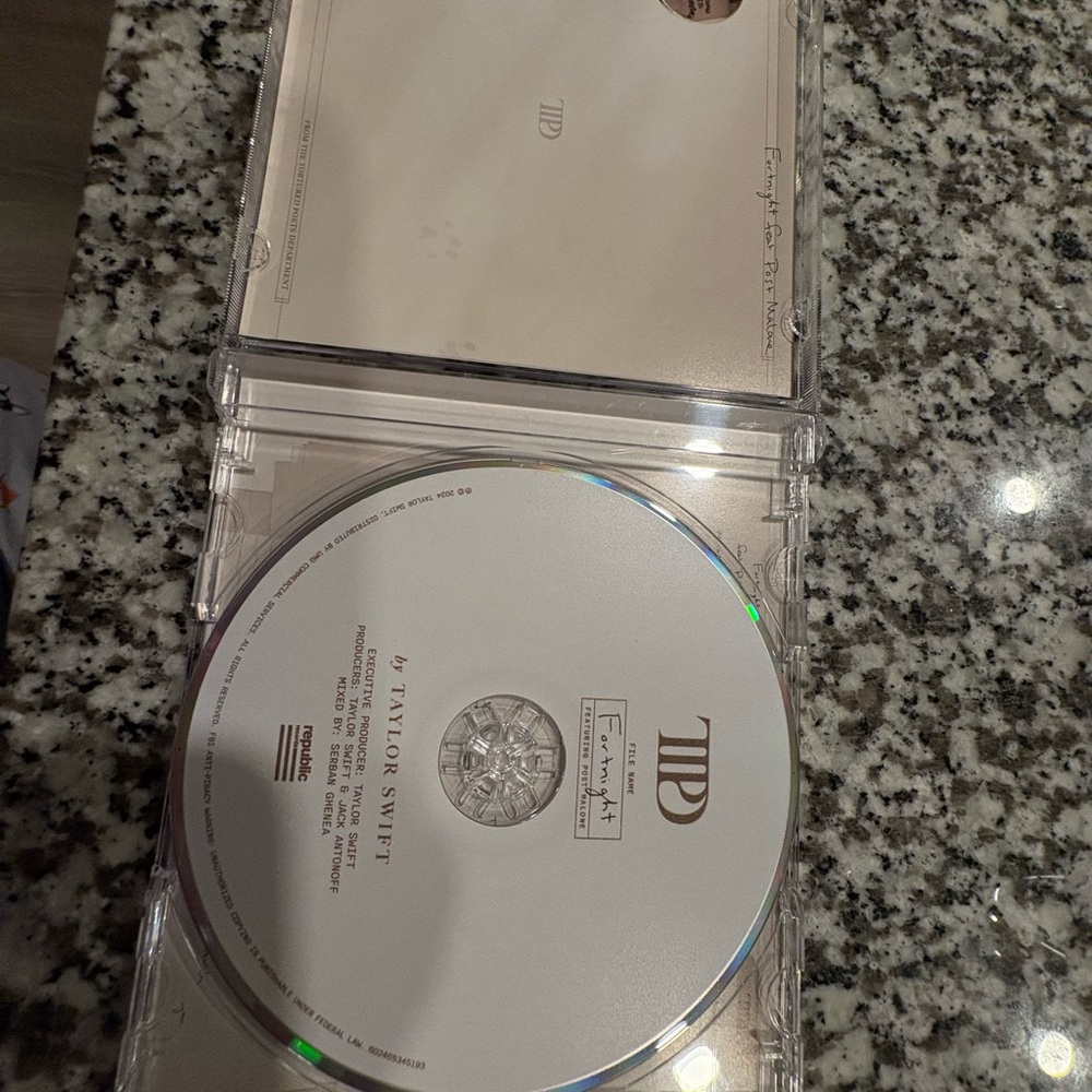 Taylor Swift Fortnight CD Featuring Post Malone
